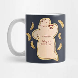 A manatee sipping banana tea Mug